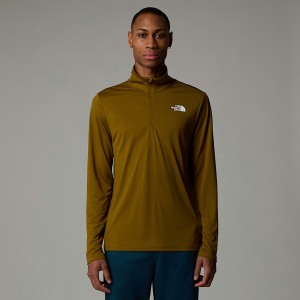 Camiseta The North Face 247 1/4 Zip Long-Sleeve Hombre Marrom | NF0A43B2R