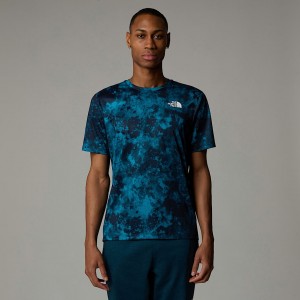 Camiseta The North Face 247 Printed Hombre Azul Marino | NF0A77G5T