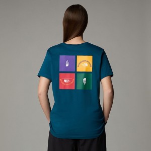 Camiseta The North Face Anniversary Mujer Azul Marino | NF0A55U1X