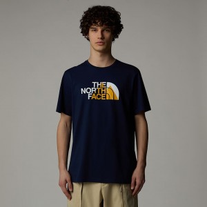 Camiseta The North Face Biner Graphic 1 Hombre Azul Marino | NF0A16B1D