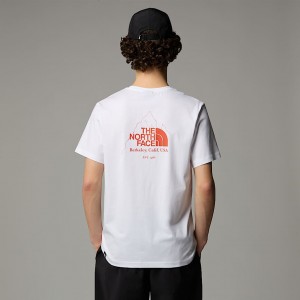 Camiseta The North Face Biner Graphic 4 Hombre Blancos | NF0A53S1B