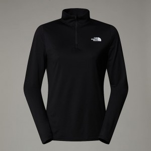 Camiseta The North Face Flex 1/4 Zip Graphic Long-Sleeve Mujer Negros | NF0A20Q5F