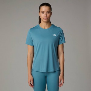 Camiseta The North Face Flex Mujer Azules | NF0A04M2Z
