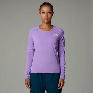 Camiseta The North Face Kikash Long-Sleeve Mujer Morados | NF0A90Z6Y
