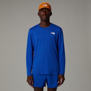 Camiseta The North Face Lightbright Long-Sleeve Hombre Azules | NF0A29M6X