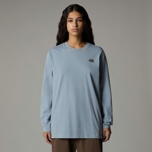 Camiseta The North Face Natural Dye Long-Sleeve Mujer Grises | NF0A82R8T
