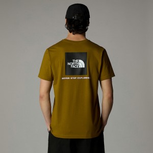 Camiseta The North Face Redbox Hombre Verdes | NF0A24E4R