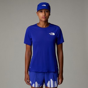 Camiseta The North Face Summit High Trail Run Mujer Azules | NF0A22P2N