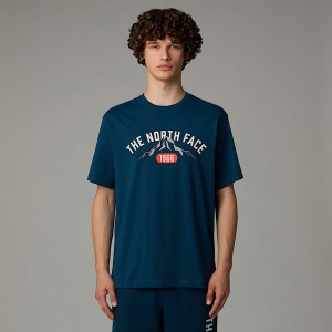 Camiseta The North Face Varsity Graphic Hombre Azul Marino | NF0A73K4O