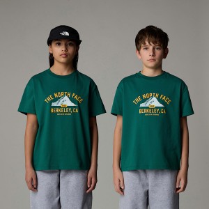 Camiseta The North Face Varsity Graphic Oversized Niños Verdes | NF0A04Q2A