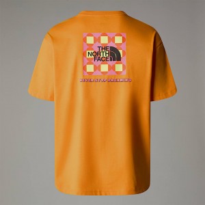 Camiseta The North Face X Yinka Ilori Box Graphic Mujer Albaricoque | NF0A18D3L