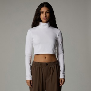 Camiseta The North Face Zumu Long-Sleeve Slim Mujer Blancos | NF0A89H9R