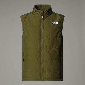 Chaleco The North Face Reactor Insulated Niños Verde Oliva | NF0A10G9K