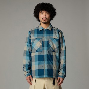 Chamarras The North Face Afterburner Insulated Flannel Hombre Azul Marino | NF0A36W1P