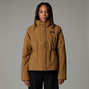 Chamarras The North Face Padded 2-in-1 Convertible Mujer Marrom | NF0A50B1N