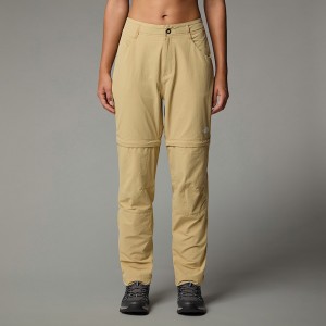 Pantalon The North Face Exploration Convertible Straight Mujer Kaki | NF0A63X1N