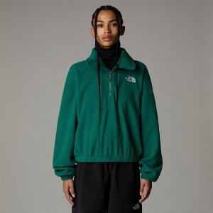 Pullover The North Face 100 Glacier 1/2 Zip Fleece Mujer Verdes | NF0A13N3Q