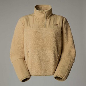 Pullover The North Face Cragmont 1/4 Neck Fleece Mujer Kaki | NF0A63G0N