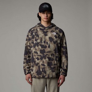 Pullover The North Face Mountain Athletics Printed Hooded Fleece Hombre Camouflage | NF0A28N5Z