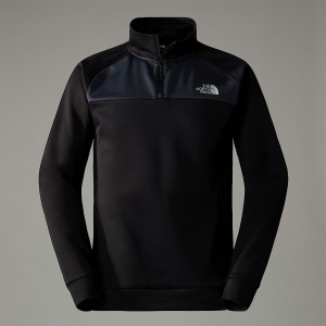 Pullover The North Face Reaxion 1/4 Zip Fleece Hombre Negros | NF0A77M0R