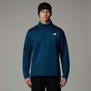 Pullover The North Face Vertical Thermal 1/4 Zip Fleece Hombre Azul Marino | NF0A16J2R