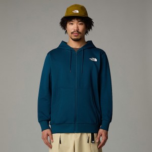 Sudadera con Capucha The North Face Simple Dome Full-Zip Hombre Azul Marino | NF0A76Y4R