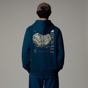 Sudadera con Capucha The North Face Topographic Hombre Azul Marino | NF0A62W6H