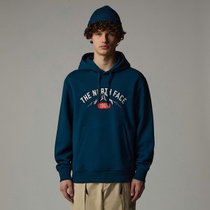 Sudadera con Capucha The North Face Varsity Graphic Hombre Azul Marino | NF0A85P8H