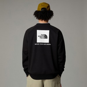 Sudaderas The North Face Raglan Redbox Hombre Negros | NF0A85C9X