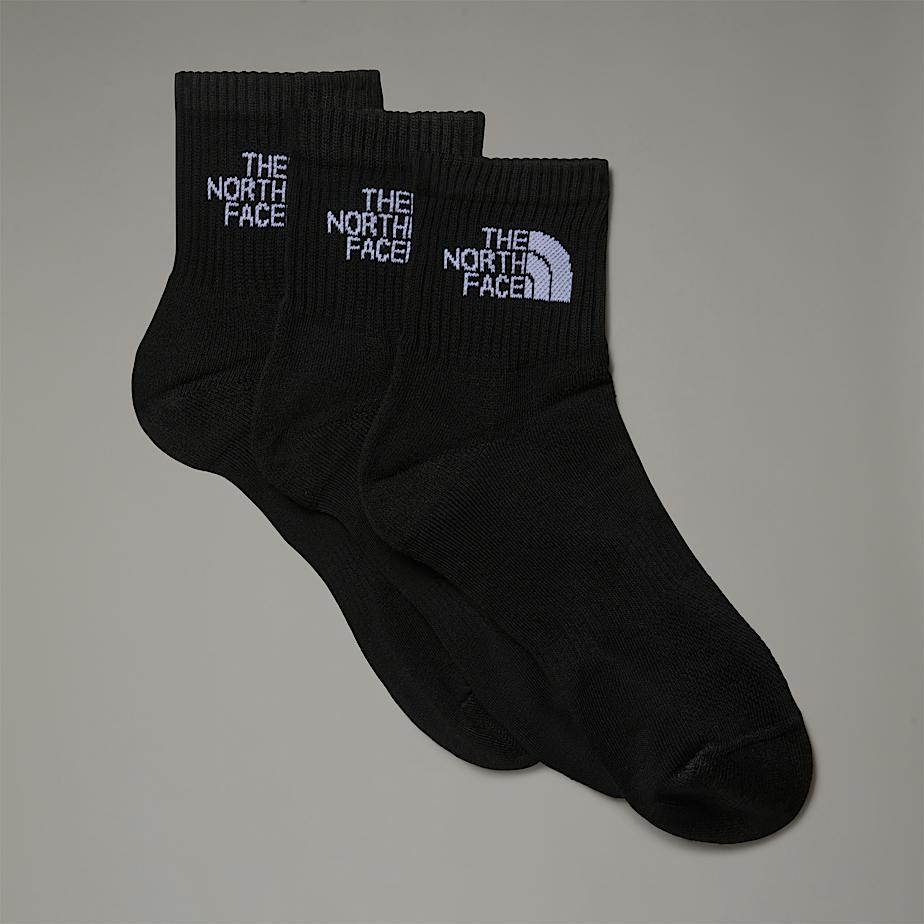 Calcetines The North Face Multi Sport Cushion 1/4 Hombre Negros | NF0A07E5Q