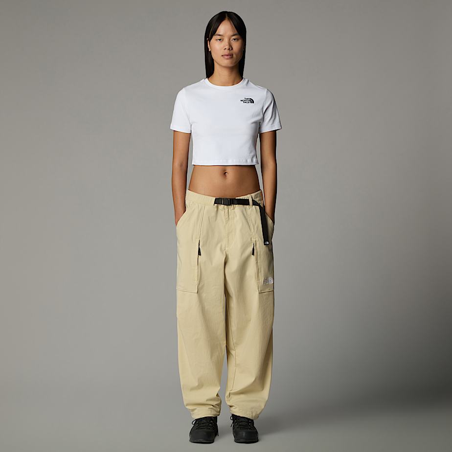 Camiseta The North Face Cropped Mujer Blancos | NF0A76P0I