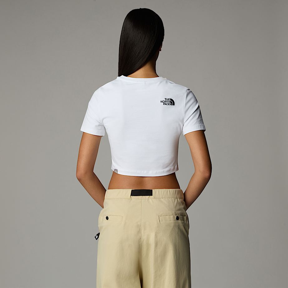 Camiseta The North Face Cropped Mujer Blancos | NF0A76P0I