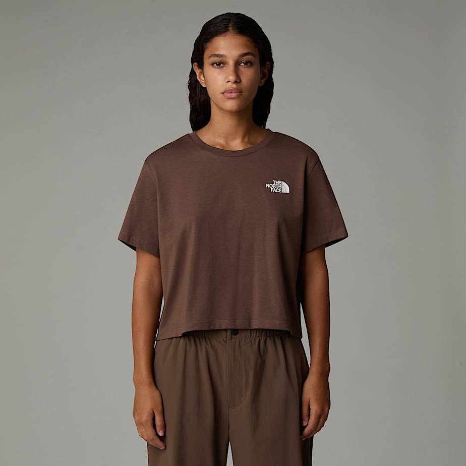 Camiseta The North Face Cropped Simple Dome Mujer Marrom | NF0A68W6H
