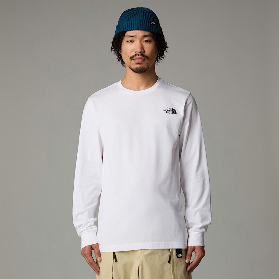 Camiseta The North Face Easy Long-Sleeve Hombre Blancos | NF0A20M7S