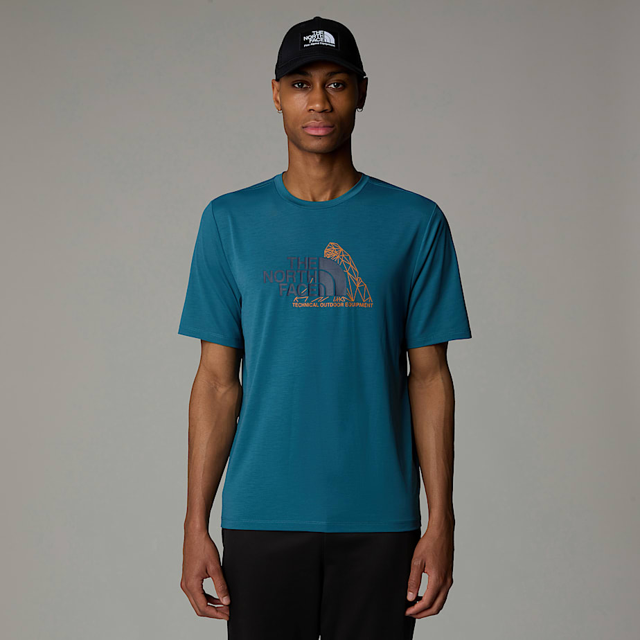 Camiseta The North Face Foundation Mountain Hombre Azules | NF0A41K7T