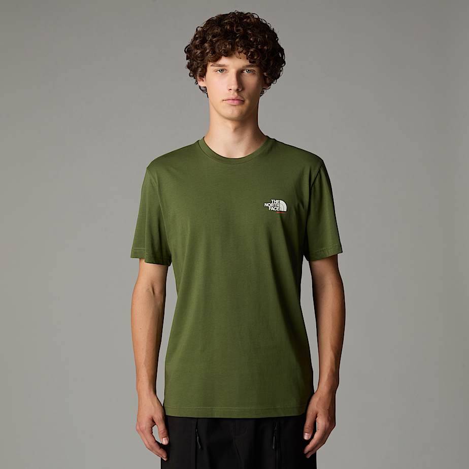 Camiseta The North Face Germany Redbox Hombre Verdes | NF0A51R0P