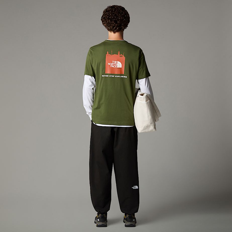 Camiseta The North Face Germany Redbox Hombre Verdes | NF0A51R0P