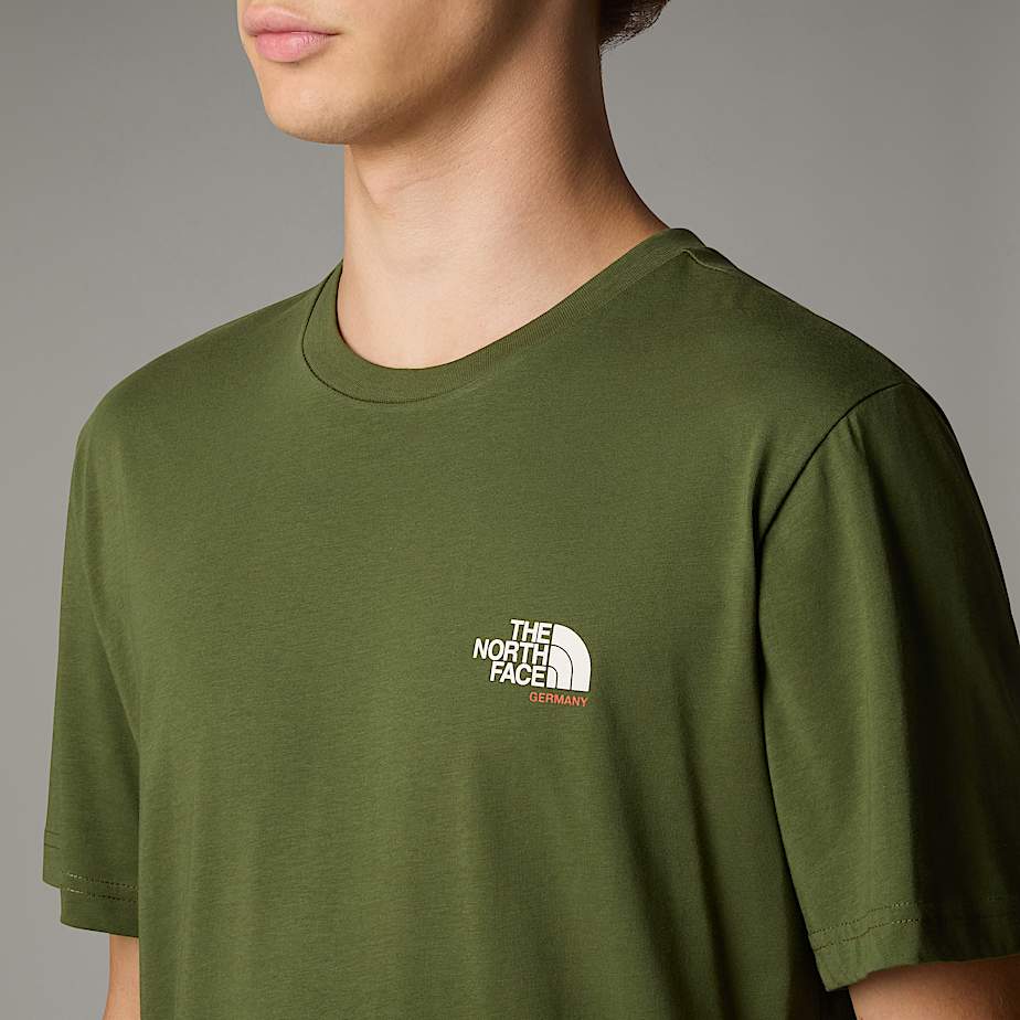 Camiseta The North Face Germany Redbox Hombre Verdes | NF0A51R0P