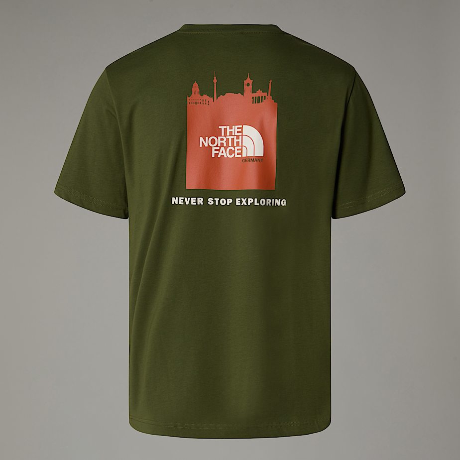 Camiseta The North Face Germany Redbox Hombre Verdes | NF0A51R0P
