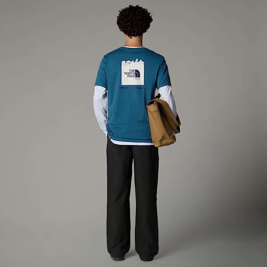 Camiseta The North Face Italy Redbox Hombre Azules | NF0A42L3M