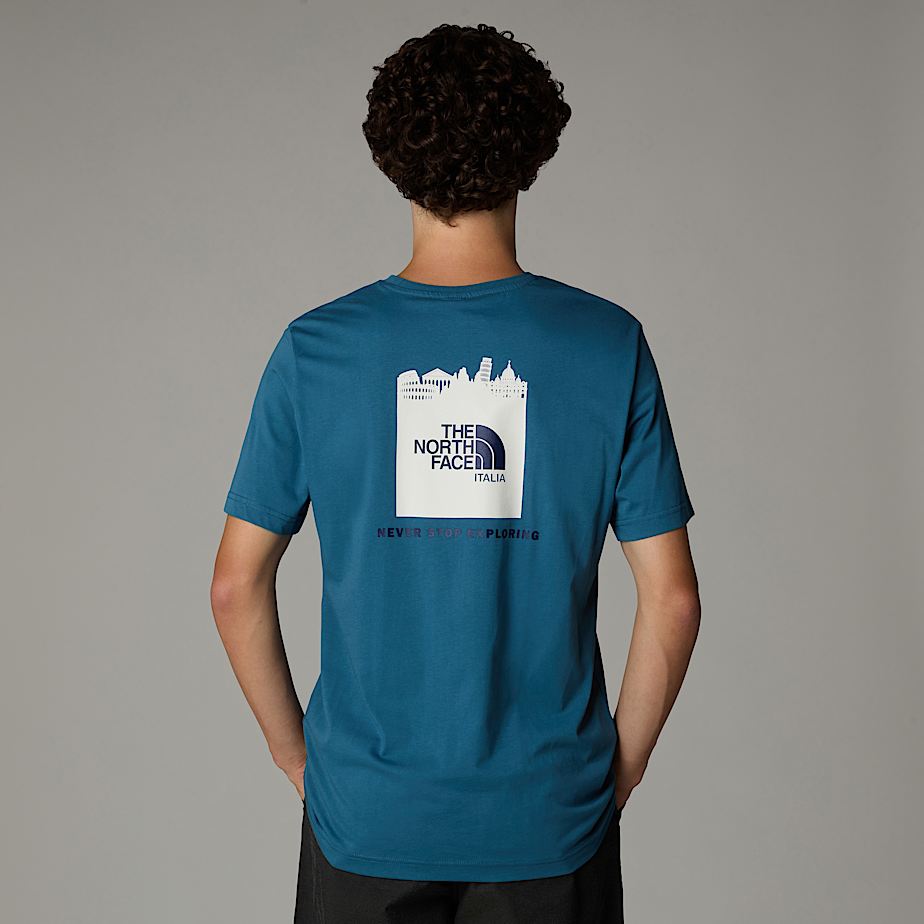 Camiseta The North Face Italy Redbox Hombre Azules | NF0A42L3M