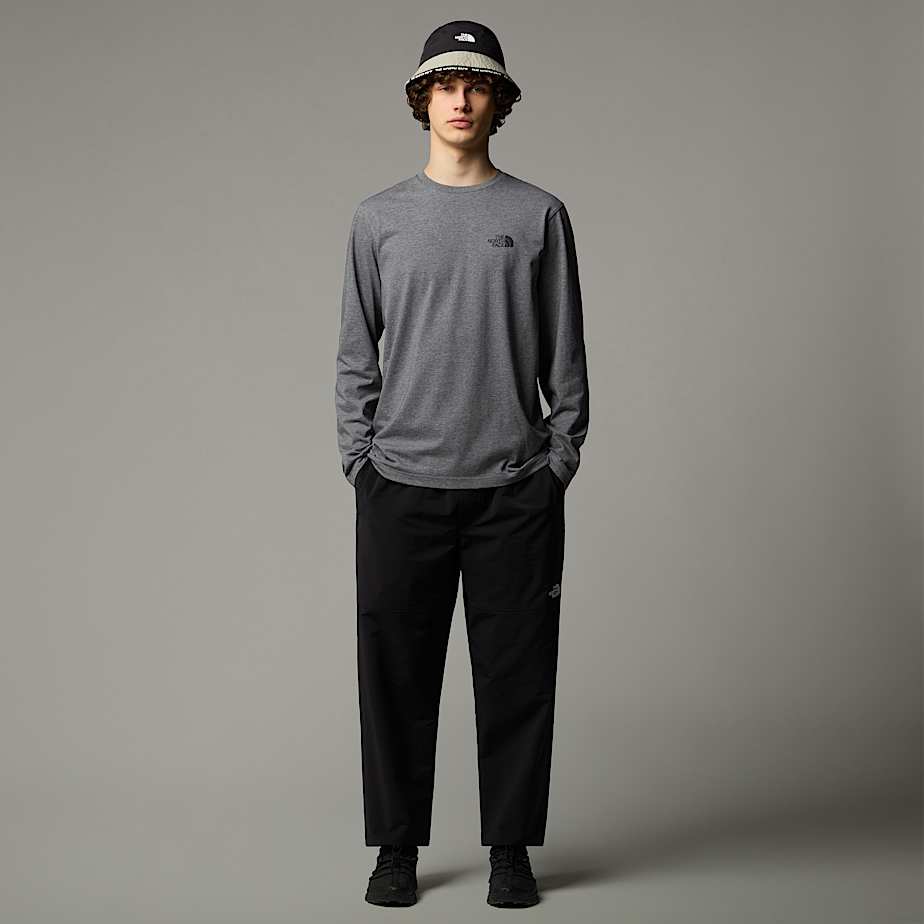 Camiseta The North Face Long-Sleeve Simple Dome Hombre Grises | NF0A31D0B