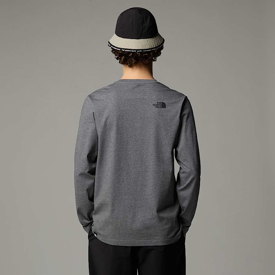 Camiseta The North Face Long-Sleeve Simple Dome Hombre Grises | NF0A31D0B