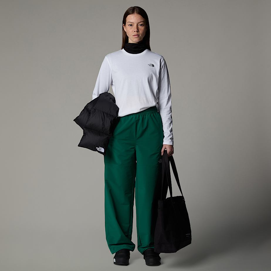 Camiseta The North Face Long-Sleeve Simple Dome Mujer Blancos | NF0A76X4A