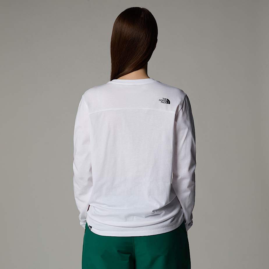 Camiseta The North Face Long-Sleeve Simple Dome Mujer Blancos | NF0A76X4A
