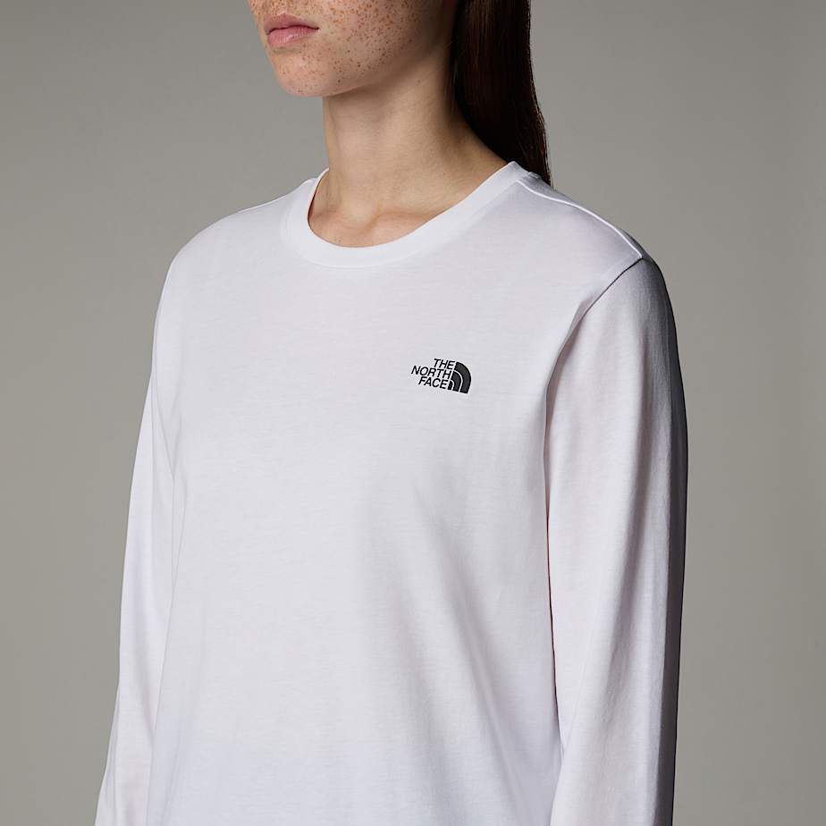 Camiseta The North Face Long-Sleeve Simple Dome Mujer Blancos | NF0A76X4A