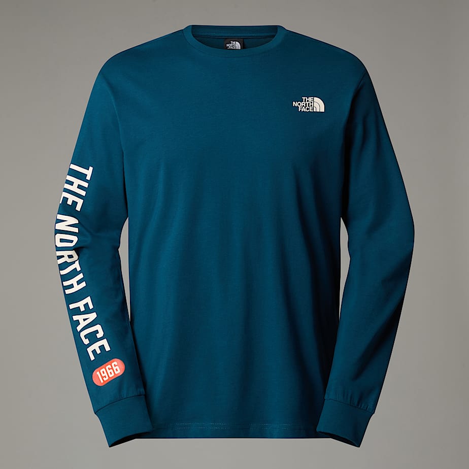 Camiseta The North Face Long-Sleeve Varsity Graphic Hombre Azul Marino | NF0A47V5P