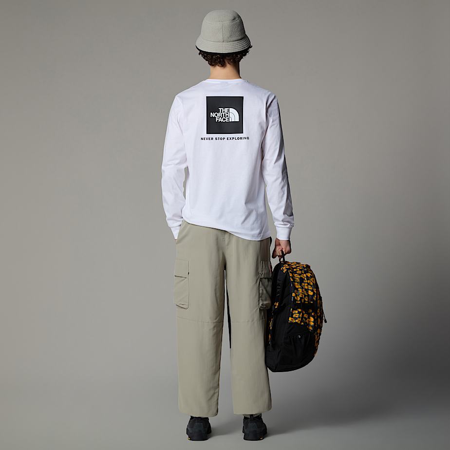 Camiseta The North Face Redbox Long-Sleeve Hombre Blancos | NF0A96R7N