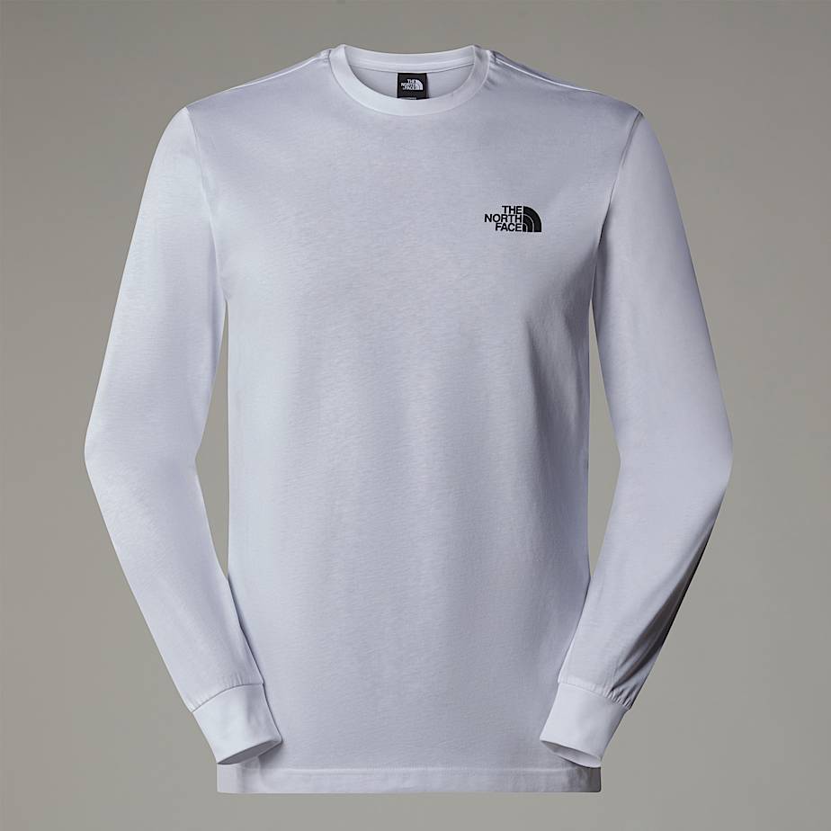 Camiseta The North Face Redbox Long-Sleeve Hombre Blancos | NF0A96R7N