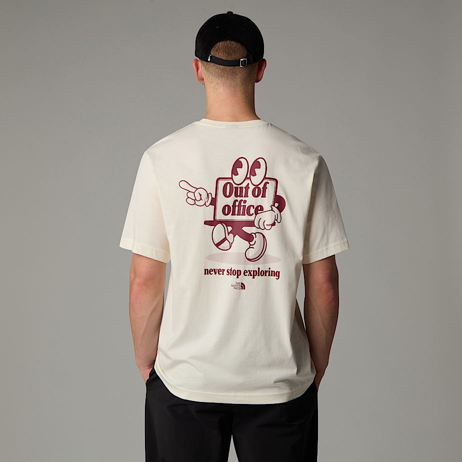 Camiseta The North Face Relaxed Cartoon Hombre Blancos | NF0A21K8I